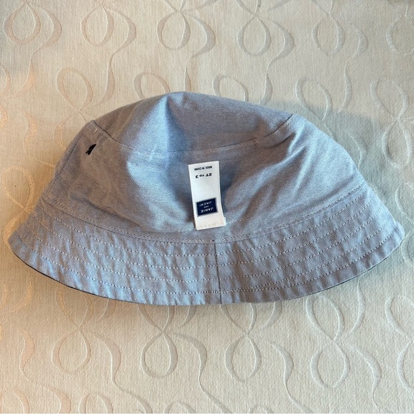 Janie and Jack Bucket Hat Boys 2T -3T Navy Blue Reversible Summer Beach - Picture 5 of 10